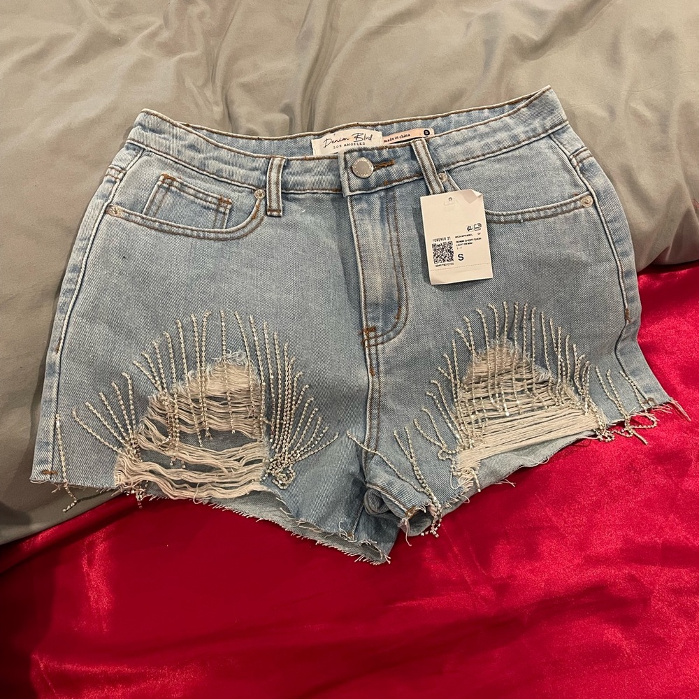 Forever 21 shorts rhinestone fringe